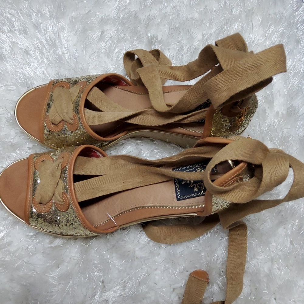 Sperry espadrill glittery sandals size 8.5 - Picture 11 of 13
